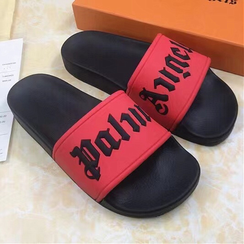 Palm Angel Men's Slippers Cambodia Phnom Penh Vietnam Singapore Summer Letter Graffiti Print Beach Slippers