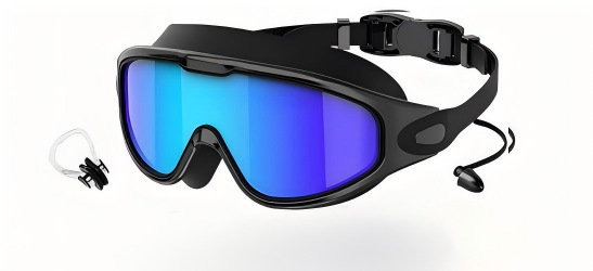 2000C 블랙 블루 도금 (노즈 클립 귀마개 + 수경 케이스 증정)