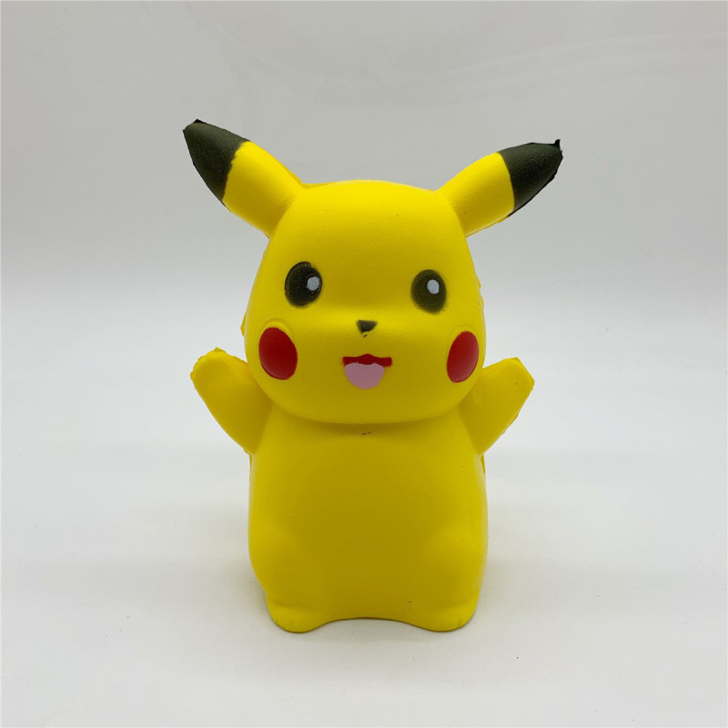 Squishyクロスボーダー新型イミテーションパン食游び可爱いピカチュウ発散押し出しpuスロースプリングおもちゃ|undefined