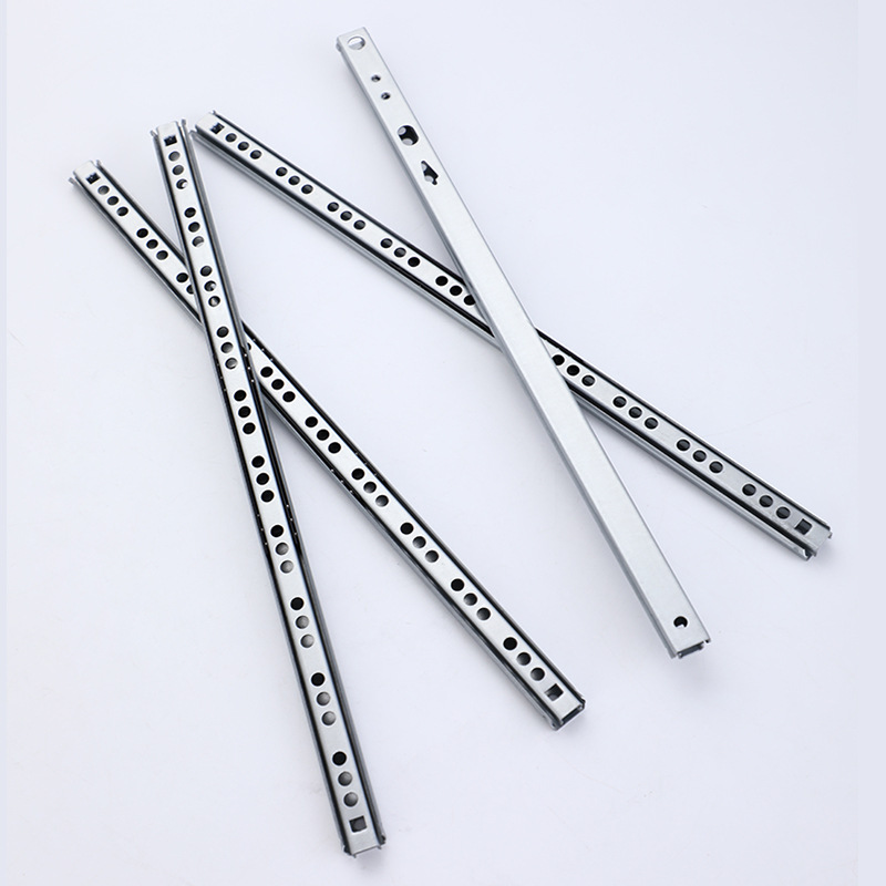 17mm wide two-way drawing slide 1708 two-section walking ball silent steel ball track small thin narrow guide slide