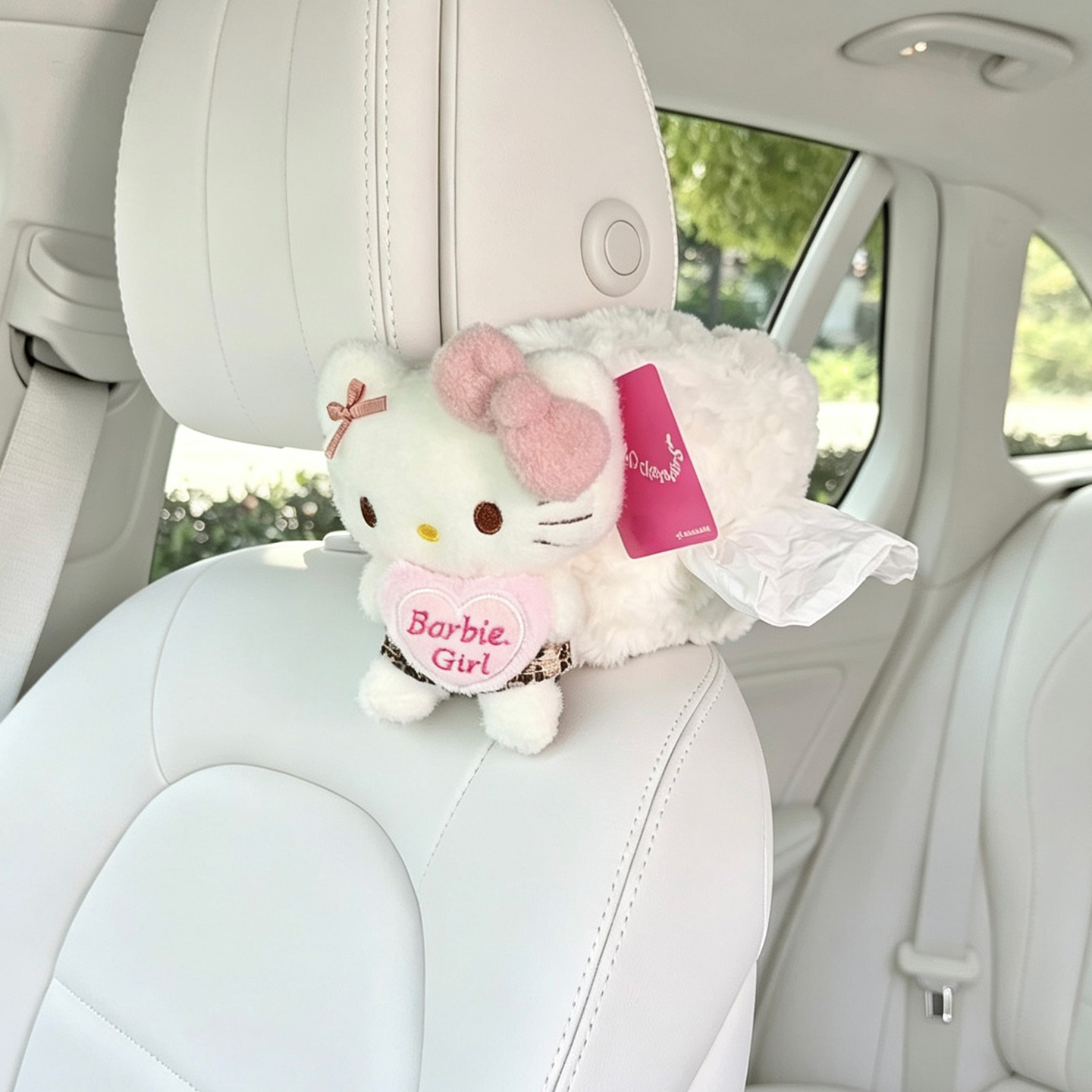Hello Kitty Cute Car Tissue Box 2026 New Model Car Rear Seat Hanging Tissue Box Hanging Bag for Women