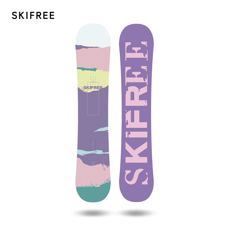 SKIFREE 单板滑雪板淡奶油快穿套装滑雪板单板女平花淡奶油
