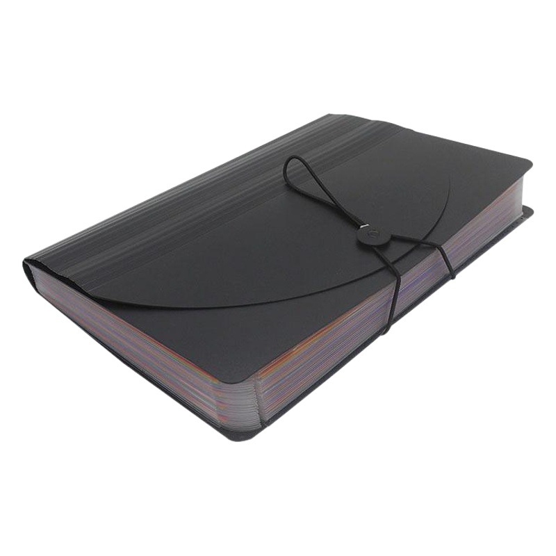 Popular arco iris de 24 capas clip de órgano con tapa A4 estudiante de papel de múltiples capas clip de almacenamiento retráctil Carpeta de pie al por mayor