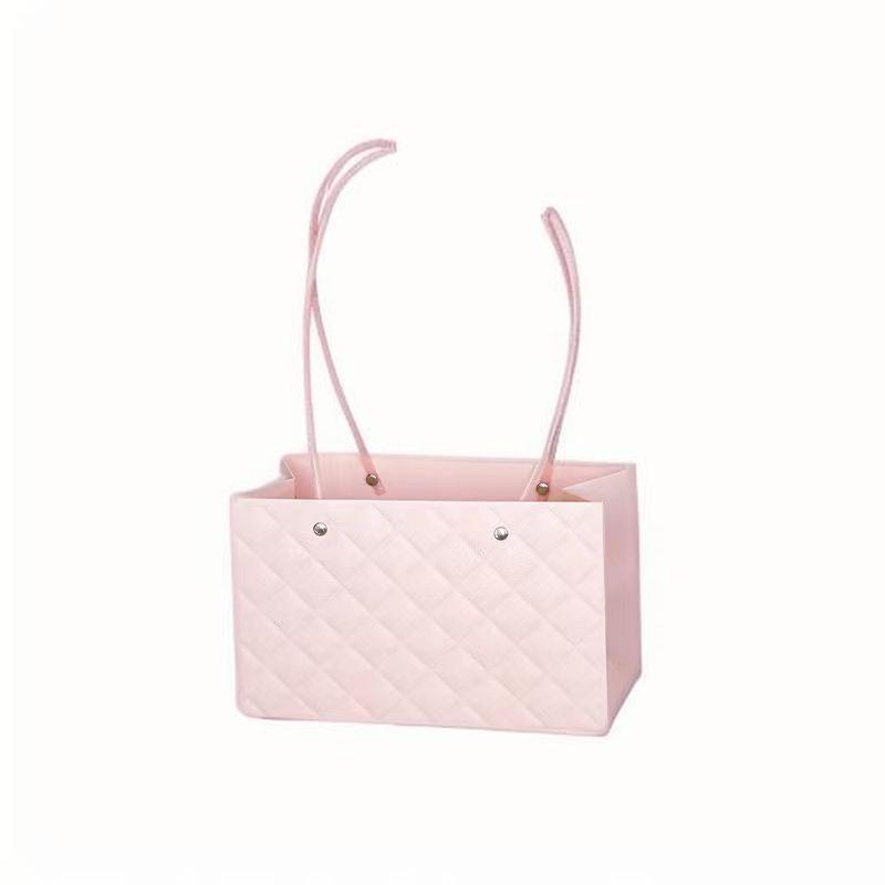 Día de la Madre Macaron Bolsa de arreglos florales portátil Embalaje de flores al por mayor Bolsa de embalaje de ramo impermeable Caja de flores florales Canasta