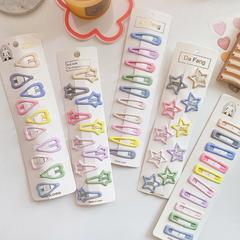 韓国式クリーム色の油を垂らした甘い少女の心bbクリップが可愛いです。