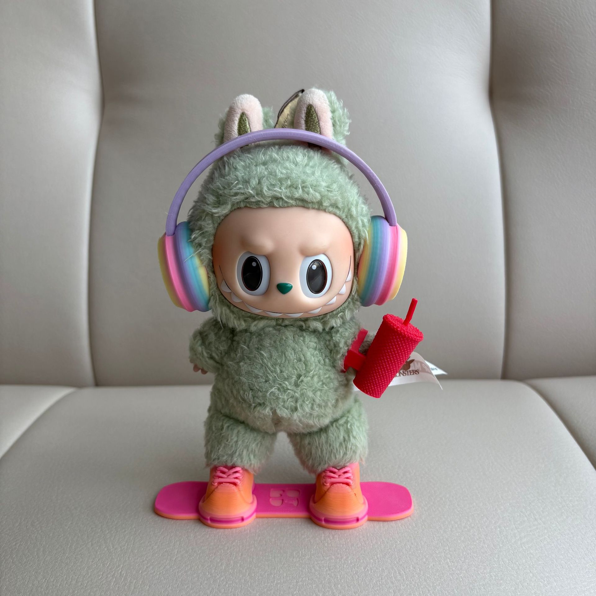 Explosiva transfronteriza labubu17 cm tela tela tela de tela tela de tela de snowboard con impresión 3d accesorios de tabla de snowboard adornos colgantes de juego de moda