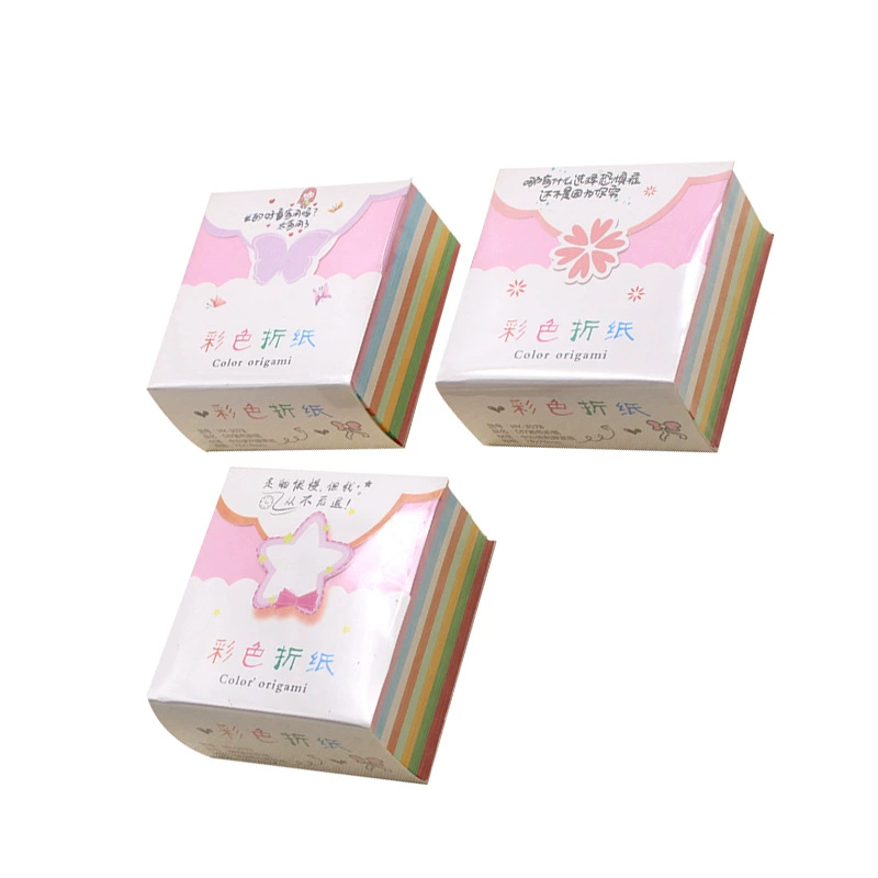 Square origami for kindergarten, handmade, 78mm