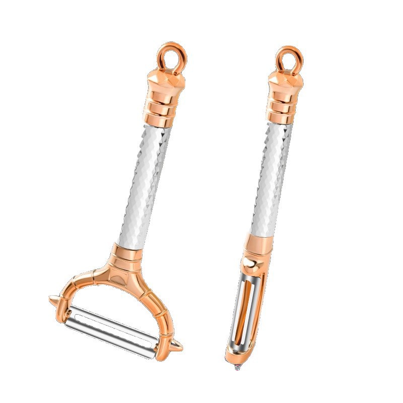 Cuchillo de acero inoxidable para pelar papas manzana melón planador de frutas planador de cocina raspador multifuncional doméstico