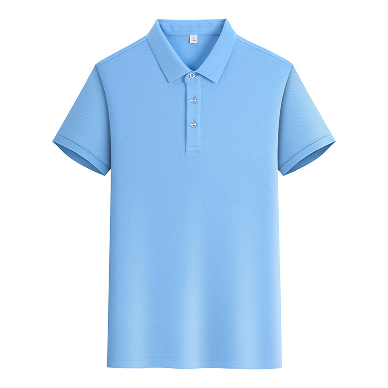 Polo de manga corta de algodón Pima de alta gama con solapa de negocios, polo de algodón para hombre, ropa de trabajo personalizada.