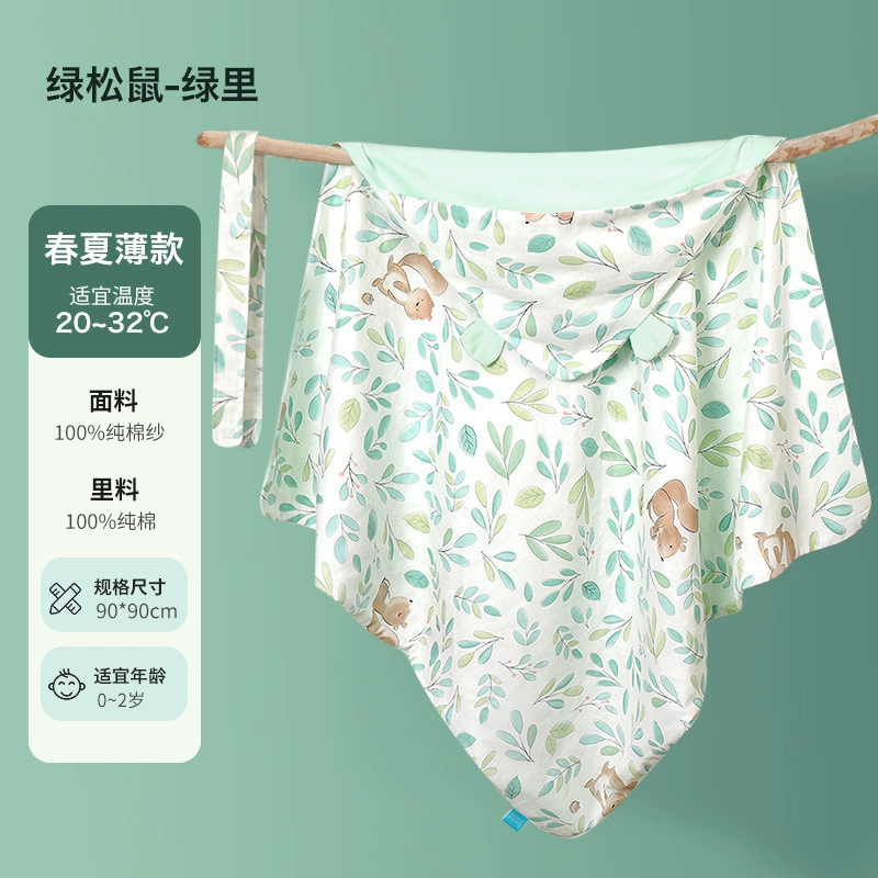 Детское одеяло для новорожденных, одеяло из чистого хлопка, летняя марля, тонкая марля для детей 0-3 месяцев, принадлежности для родильного зала 5133