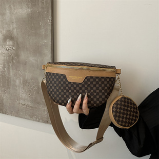 Trendy and Fashionable Women's Chest Bag Cross-Border Korean Version Niche Retro Crossbody Bag Large Capacity Trendy Simple Personalized Waist Bag