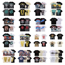 美潮GD骷髅头玫瑰印花纯棉休闲短袖T恤情侣同款潮牌