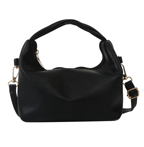 Simple solid color Korean style handbag for women  new summer trendy one-shoulder crossbody bag small fresh dumpling bag