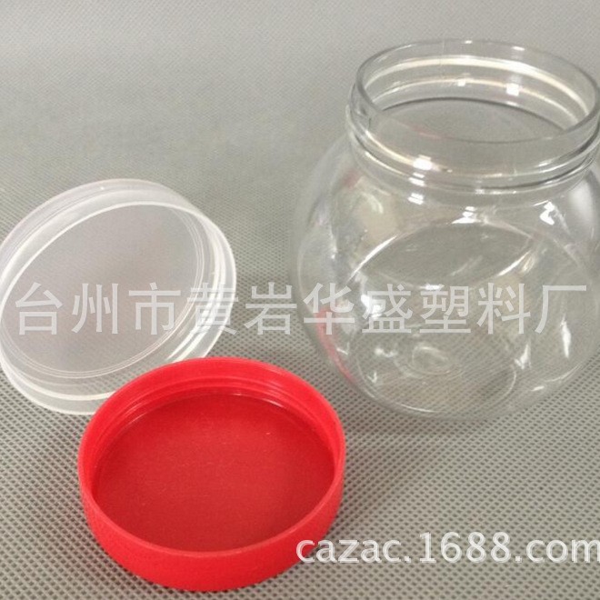 厂家直销PET塑料罐 广口透明零食罐 饰品包装糖果罐