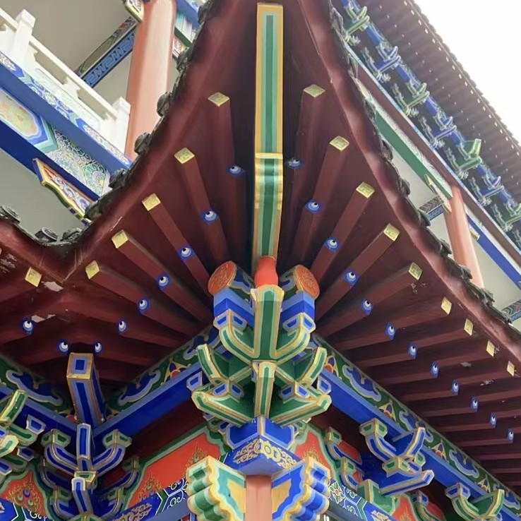 供应仿古水泥斗拱仿古庭院装饰实木斗拱 雀替寺庙凉亭水泥斗拱