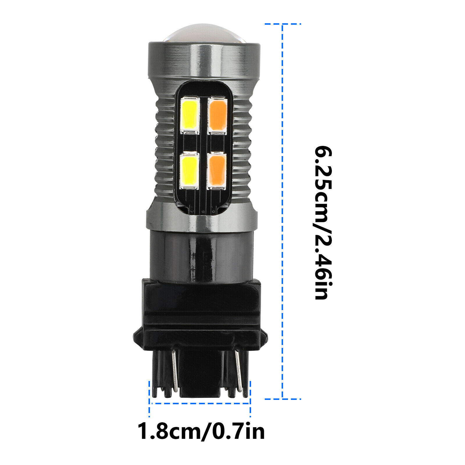 Luz de freno LED de automóvil 3157 20SMD5630 blanco + amarillo de dos colores luz de freno alta luz de marcha atrás brillante