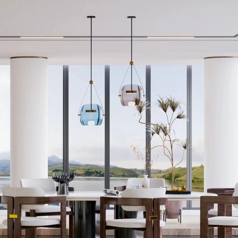 Glass Art B & B Café Diseño creativo Diseñador Bar Café Candelabro Hotel Candelabro Restaurante Moderno