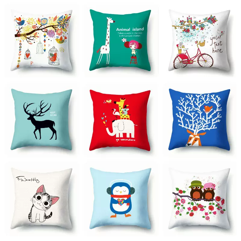 个性化抱枕套设计来图印logo文字企业广告礼品靠垫枕套数码印花