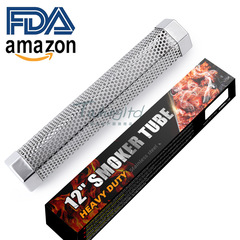 Barbecue tools 304 stainless steel smoker tube diamond fruit wood box smoker box bbq smoker tube