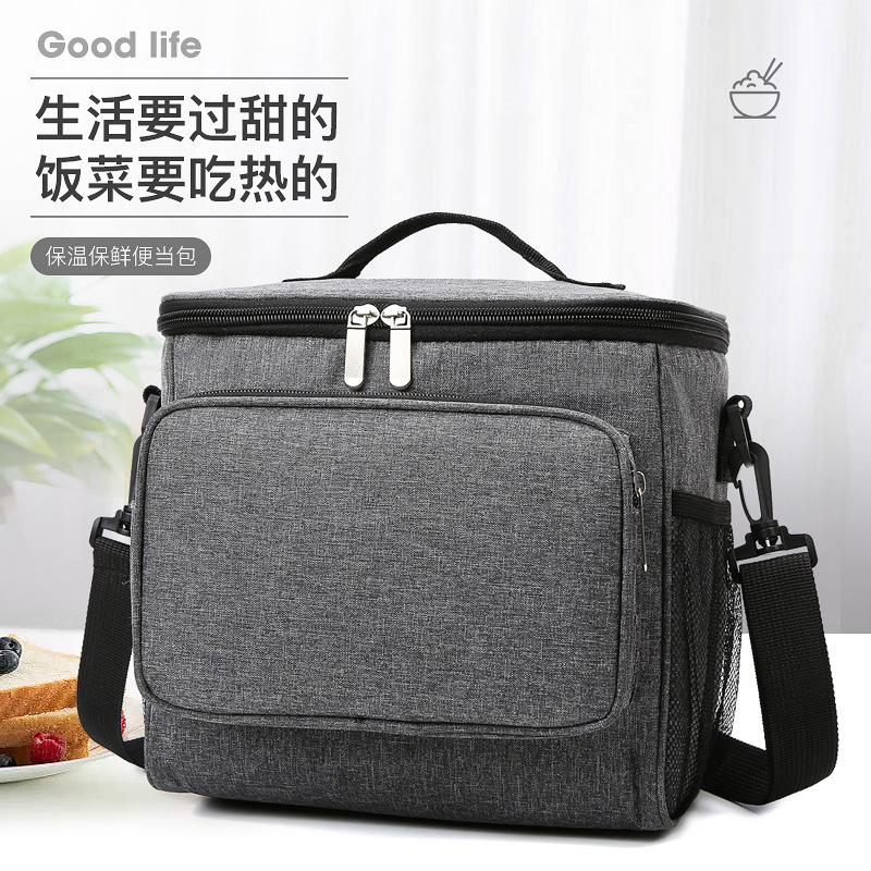 Cross-border thickened waterproof single-shoulder crossbody large ice bag, portable lunch bag, outdoor picnic bag, student bento bag