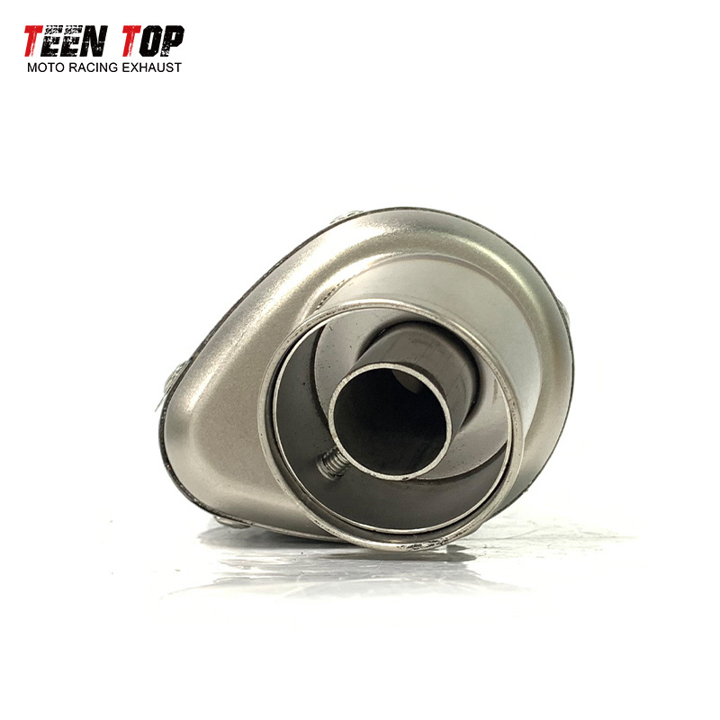 Motorcycle modified exhaust Yongyuan MT07 ER6N 502C Jicun triangle Scorpio modified exhaust pipe muffler
