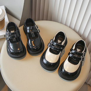 Girls' Leather Shoes 2025 Spring New Korean Style Children's Shoes Fashion Mary Jane Children's Shoes Girls Princess Shoes