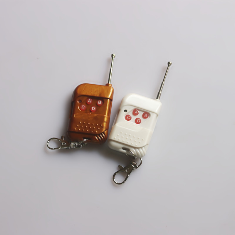 复制对拷贝型315M无线射频遥控发射器桃木白色4键带钥匙扣电智能