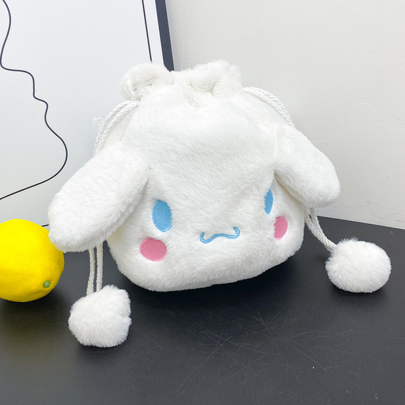 メーカー卸売ベルベットバッグ玩具クロミ斜めショルダーバッグいちご熊ぬいぐるみ日系ハンドバッグサンリオ|undefined
