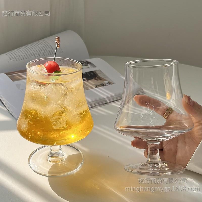 ins Style Goblet Glass Ice American Coffee Cup Cold Drink Soda Bubble Water Cup Beverage Cup Cocktail Cup