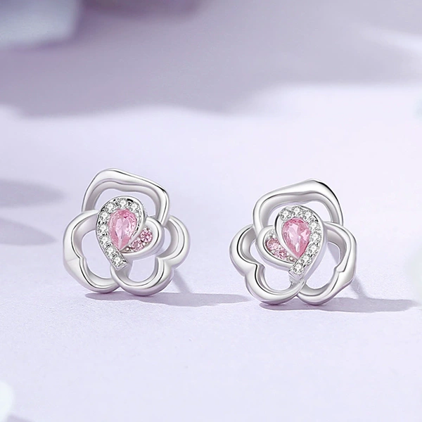 Rose earrings