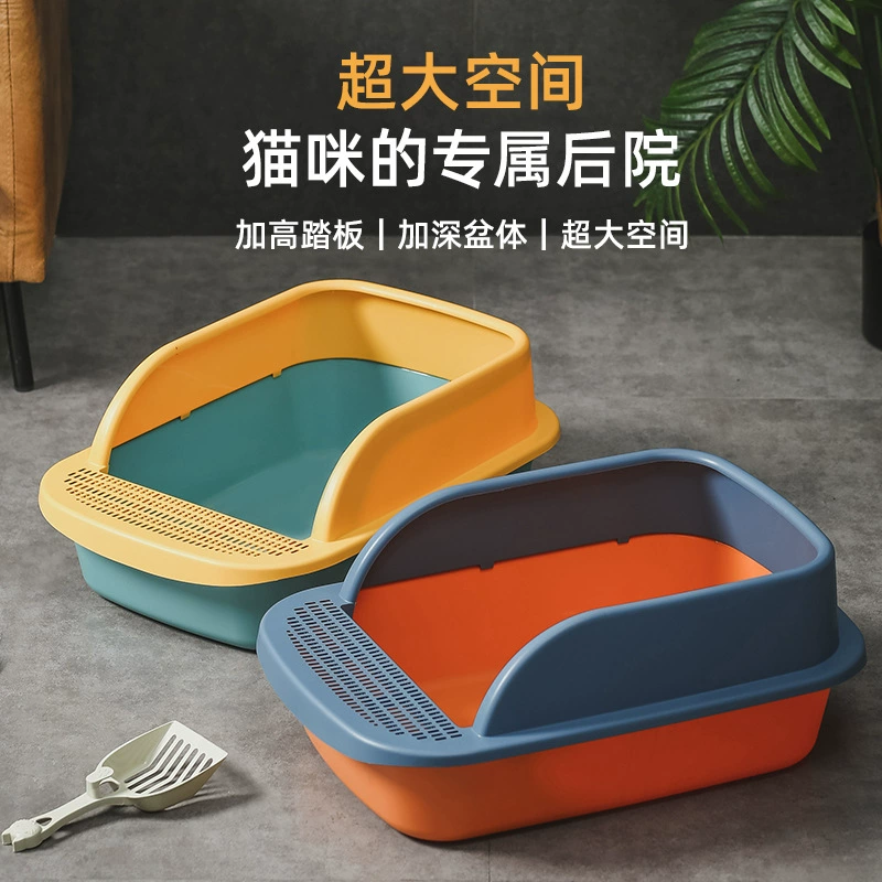 Производители Новые в наличии негабаритный полузакрытый кошачий Туалет анти-всплеск кошачий Туалет товары для домашних животных оптом туалет для собак