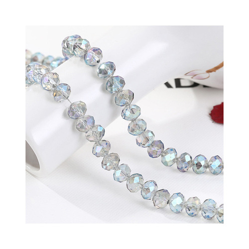 Direct Supply Simple and Stylish Handmade DIY Glass Crystal Flat Beads Fashion Brilliant Flat Bead Chain Clothing Accessories Wholesale 3