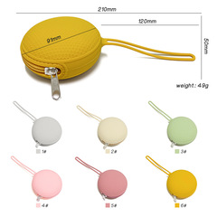 New round earphone data cable key pacifier storage bag jewelry coin coin purse gift silicone bag