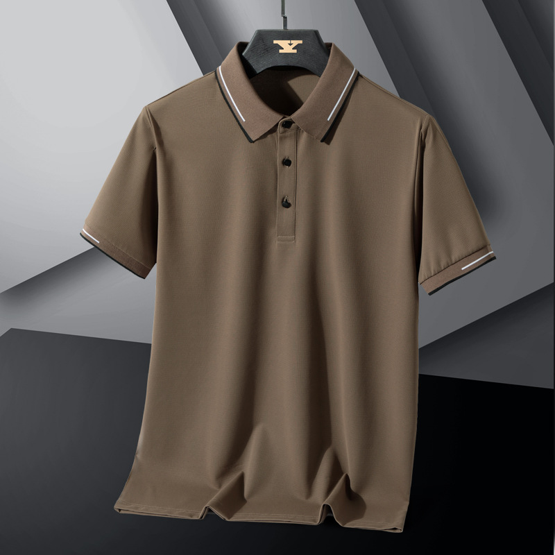 2024 verano nuevo estilo libre de calor polo camisa de lujo ligera de negocios polo casual camisa deportiva de manga corta gran por mayor