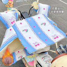 高颜值电动车挡风被秋冬季加绒加厚防寒新款电瓶车防风被四季通用