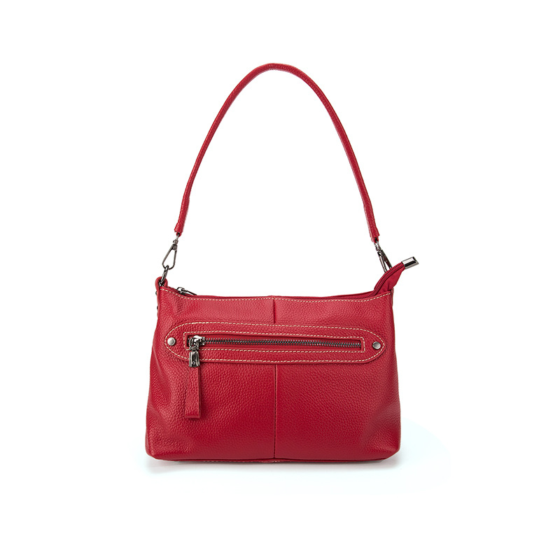 2023 nueva bolsa de mensajero de cuero suave bolsa de cuero genuino de gran capacidad para mujeres de mediana edad bolsa de hombro de la madre bolsa transfronteriza