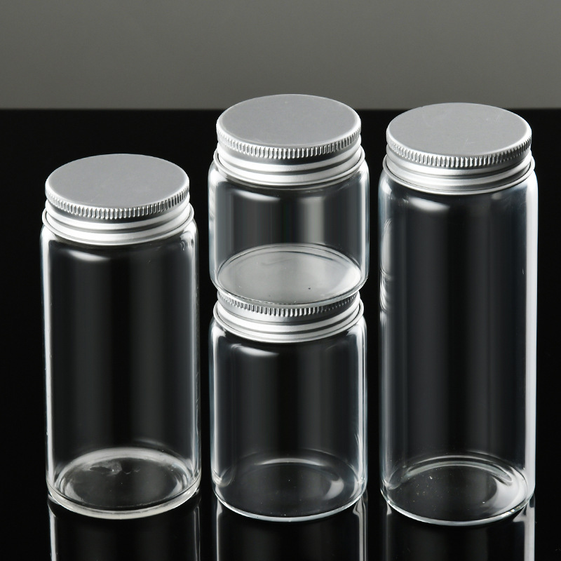 47mm鋁蓋管制瓶許願瓶漂流瓶玻璃瓶糖果密封瓶彩虹瓶西林瓶試劑瓶