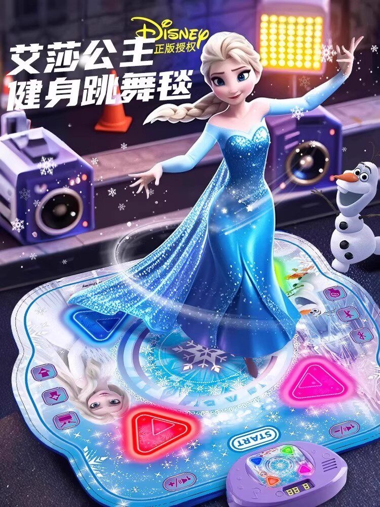 Children's gift Elsa Princess music dance mat toy for home use, suitable for girls aged 3 to 6, birthday gift for girls aged 4 to 5