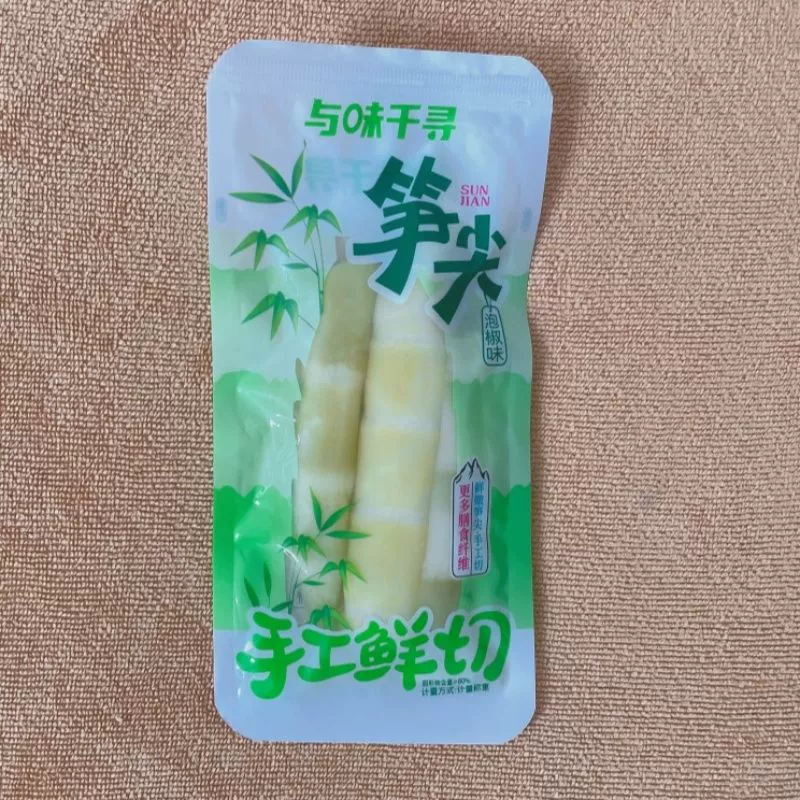 Будь первым, соревнуйся с поблань перца саса bamboo shoots, изысканные маринованные перцы, бамбуковые побеги, кислый и пряный хрустящий бамбуковый побег в маленьких пакетах и готовые к употреблению интернет-сенсационные закуски