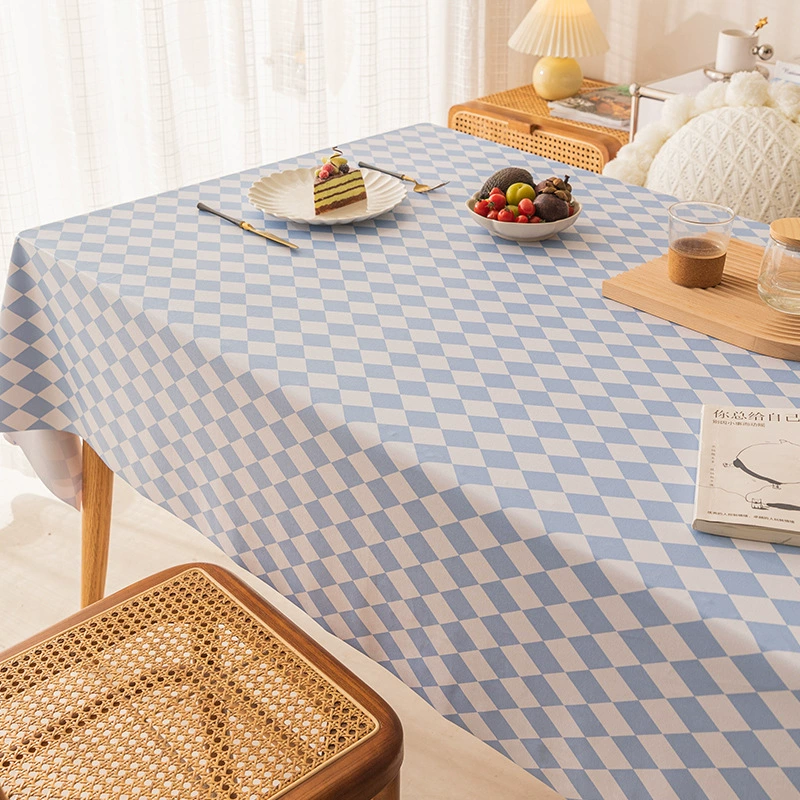 PVC Tablecloth, ins style, waterproof and oil-proof, diamond pattern, multiple sizes