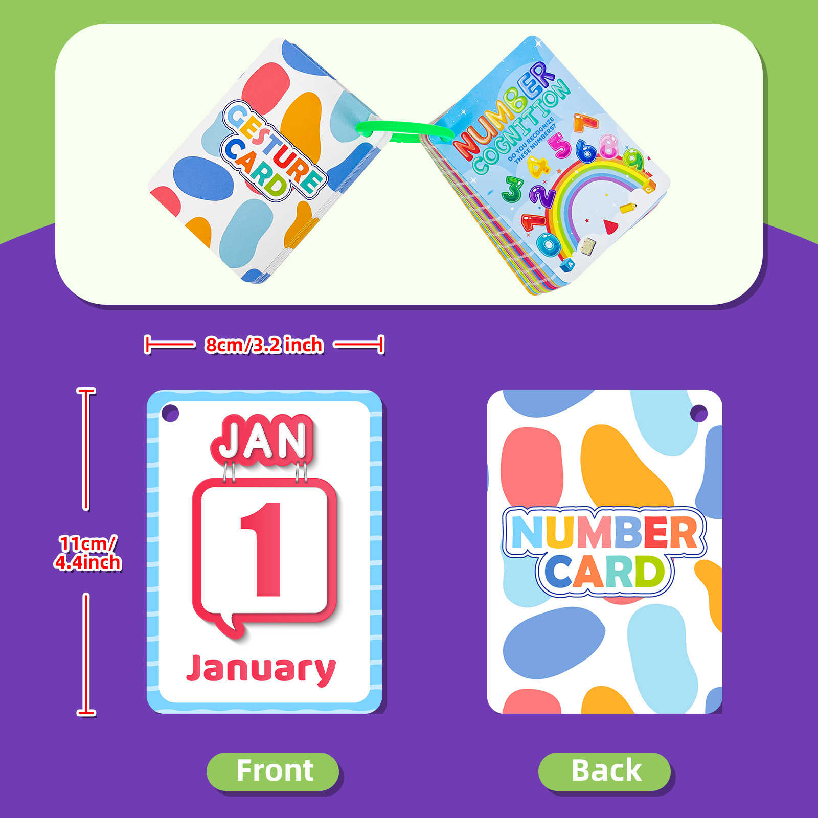 Recognition And Number Matching Educational Cards 36 Piece Set_voghion.com