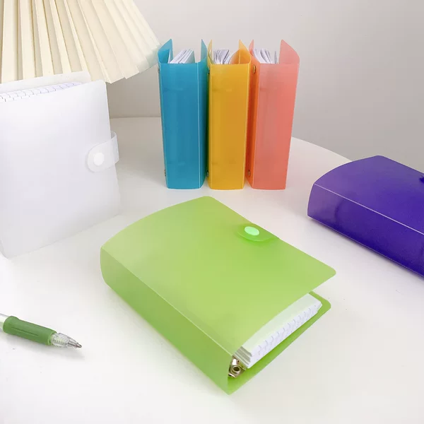 Macaron Notes Storage Book D-shaped Clip Double-hole Horizontal Line Notes Book Word Book Portable Loose-leaf Book Inner Page