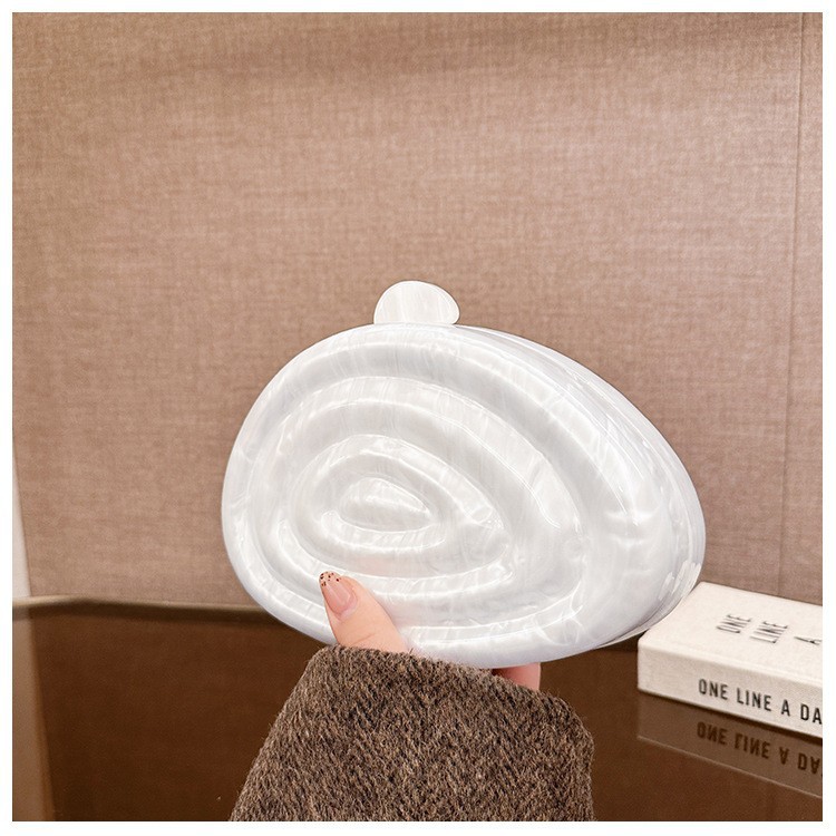 Comercio exterior transfronterizo damas nueva bolsa de cena acrílico conchas bolsa de cena fiesta de boda lujosa bolsa de mano de moda ligera