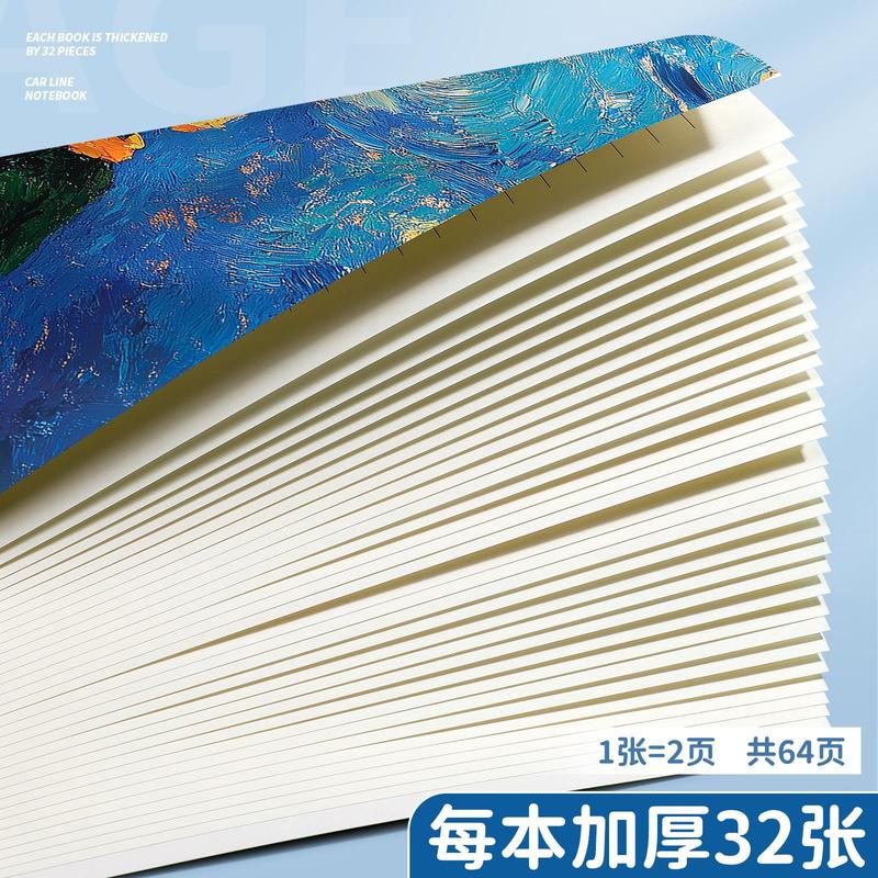 B5奶油动物车线本ins简约大学生笔记本子软抄本大号横线记事本文|undefined