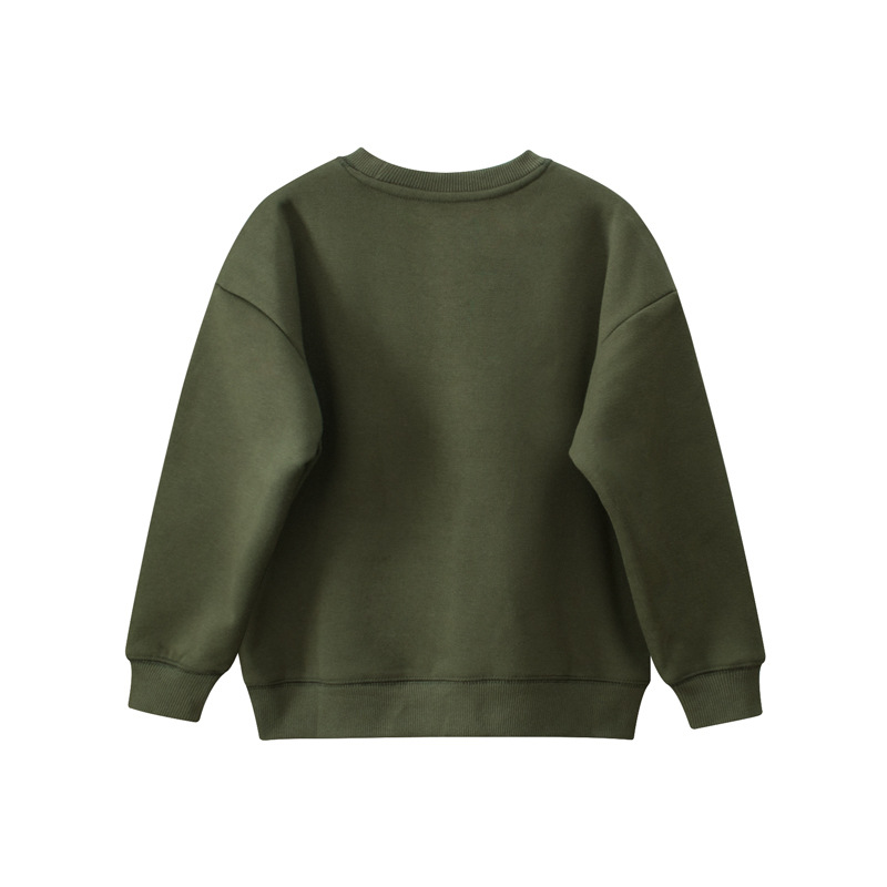 GRRR ropa de estilo coreano para niños suministro transfronterizo Otoño e Invierno suéter para niños mediano y grande ropa de hombre y mujer forrada de lana entrega de una sola pieza