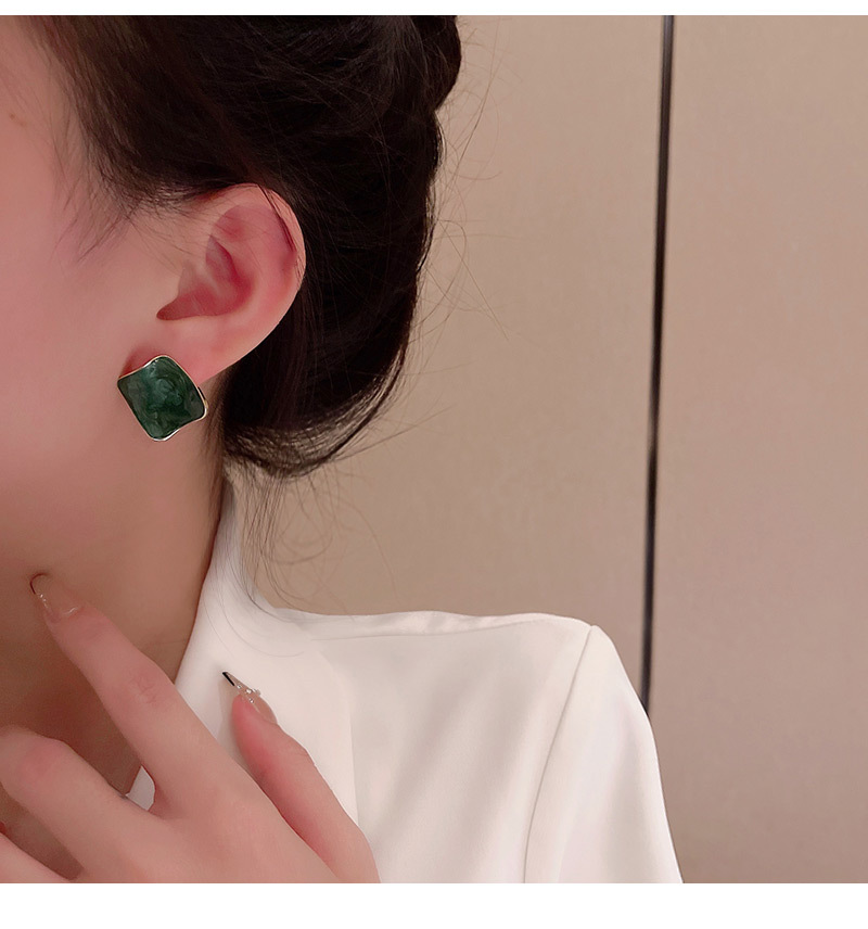 Irregular Geometric Pattern Earrings Womenu0027s Oil Dripping Texture Earrings