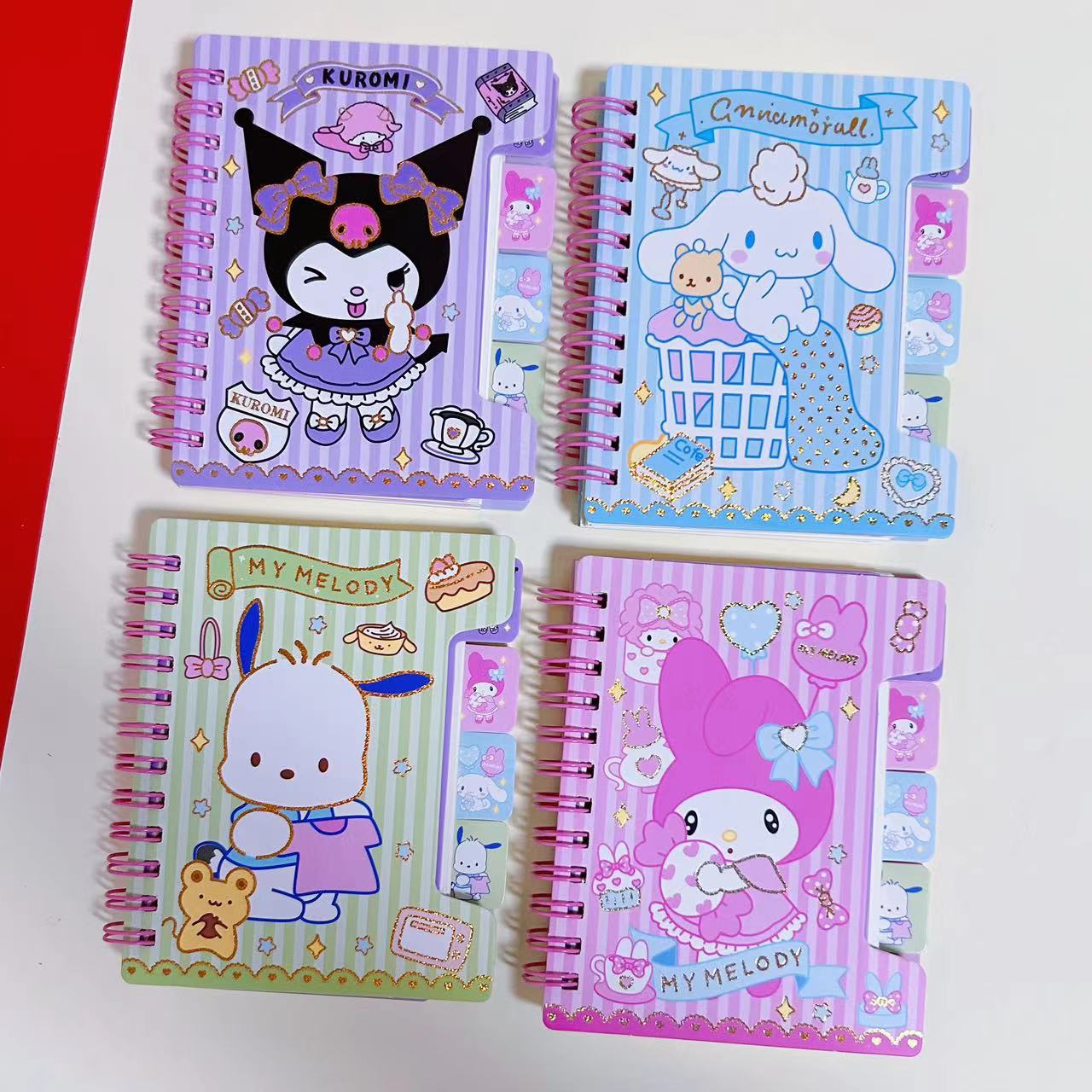 Cuaderno Espiral con Diseño de Mascota Adorable, Cuaderno Escolar Kuromi de Alta Calidad, Planificador Espiral con Hojas Intercaladas, Diario, Agenda.