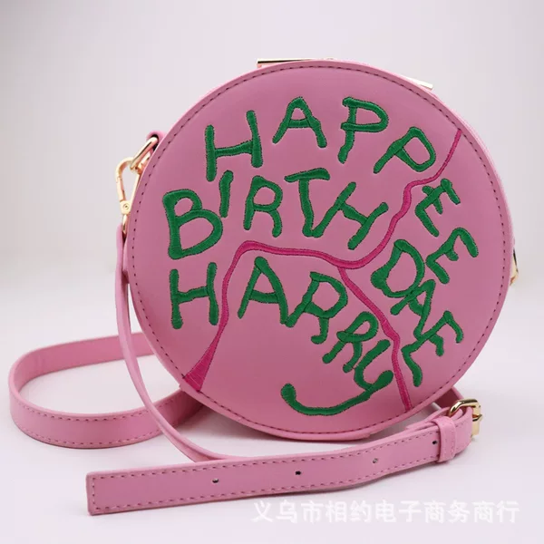 Harry Potter Hagrid Pink Cake Round Bag Magic School 934 Train Station Student Storage Coin Purse