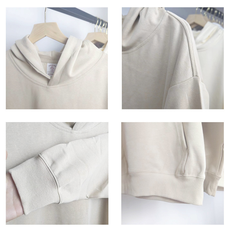 Hombres otoño AG300 G extranjero de seda la leche con capucha los hombres color sólido suéter capa marca moda impreso