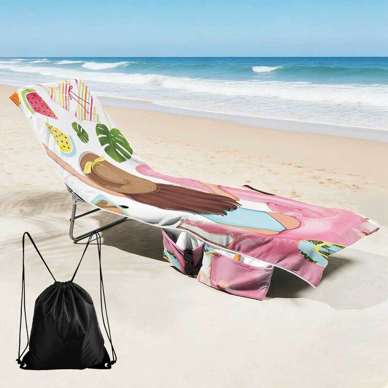 Cross-Border Exclusive Supply of Beach Chair Covers with Storage Pockets, Machine Washable Lounge Chair Covers, and Portable Drawstring Beach Towel 17 Cross-Border Exclusive Supply of Beach Chair Covers with Storage Pockets, Machine Washable Lounge Chair Covers, and Portable Drawstring Beach Towel 17